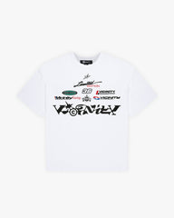 RACING LOGOS TEE WHITE
