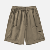 Letter Embroidery Cargo Shorts