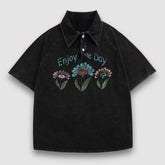 Washed Flower Cotton Tee