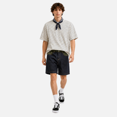 Colorblock Denim Shorts