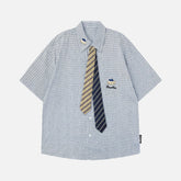 Preppy Plaid Short Sleeve Shirt