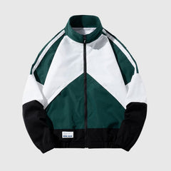 Color-Blocked Baseball Jacket