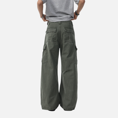 Vintage Slant Cotton Baggy Pants