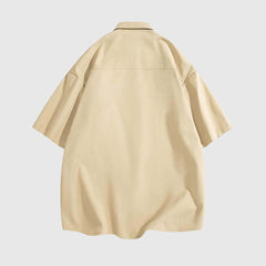 Two-Tone Oversized Utility Shirts