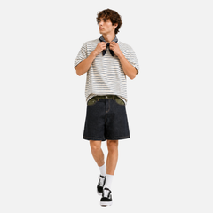 Colorblock Denim Shorts