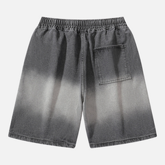 Gradient Denim Shorts