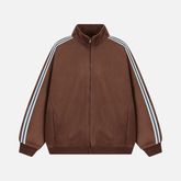 Striped Stand Collar Jacket