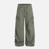 Vintage Slant Cotton Baggy Pants