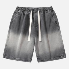 Gradient Denim Shorts