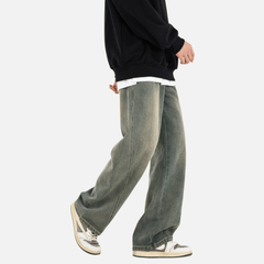 Patchwork Washed Jeans