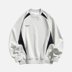 Colorblock Patchwork Crewneck Sweatshirt