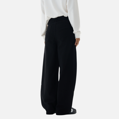 Pendant Detail Slant Cargo Baggy Pants