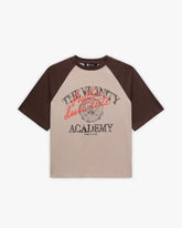 BICOLOR PUBLIC INSTITUTE TEE BROWN/CREAM