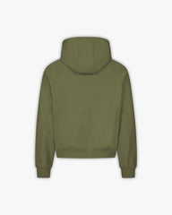 INSIDE OUT ZIP HOODIE KHAKI