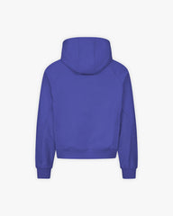 INSIDE OUT ZIP HOODIE OCEAN BLUE