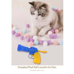 Playful Plush Ball Launcher for Cats