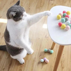 Playful Plush Ball Launcher for Cats