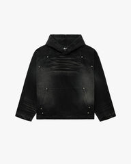WILD SOUTH DENIM HOODIE COAL