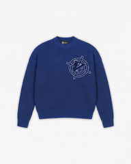 V-LOGO KNITWEAR ROYAL BLUE