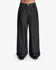 VOLUME DENIM RAW BLACK
