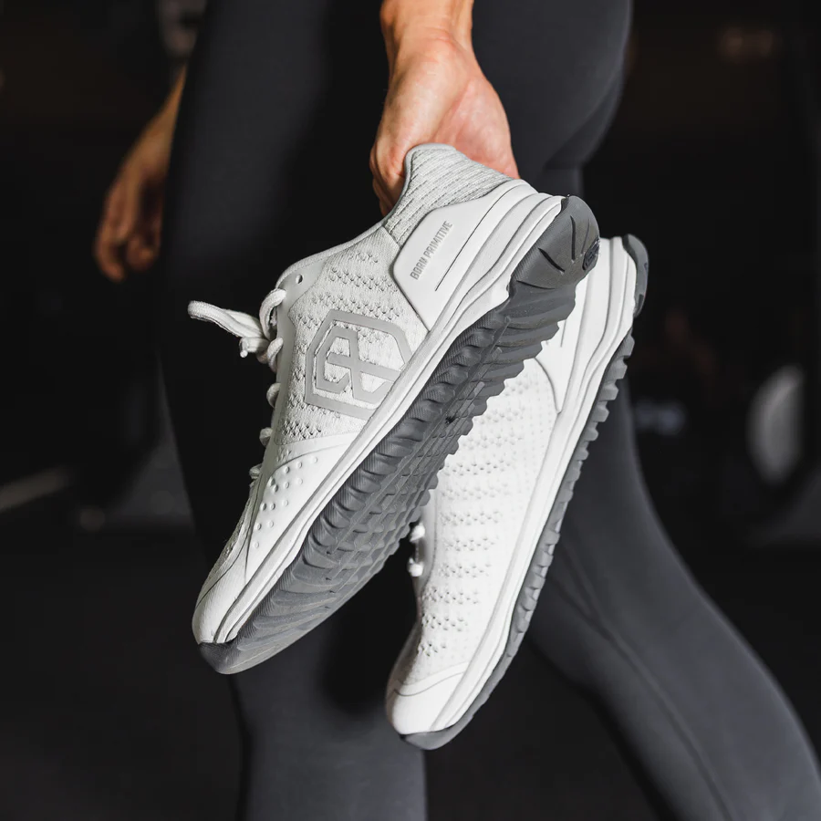 B. P White Grey Wide Fit Barefoot Training Shoes