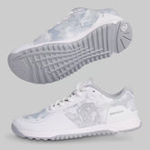 B. P Savage White Grey Camo Training Shoes