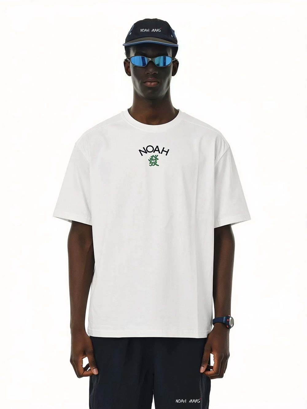 NOAH MARS Fortune Embroidery Pleated Tee