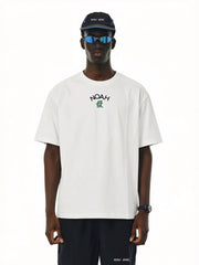 NOAH MARS Fortune Embroidery Pleated Tee