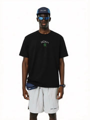 NOAH MARS Fortune Embroidery Pleated Tee