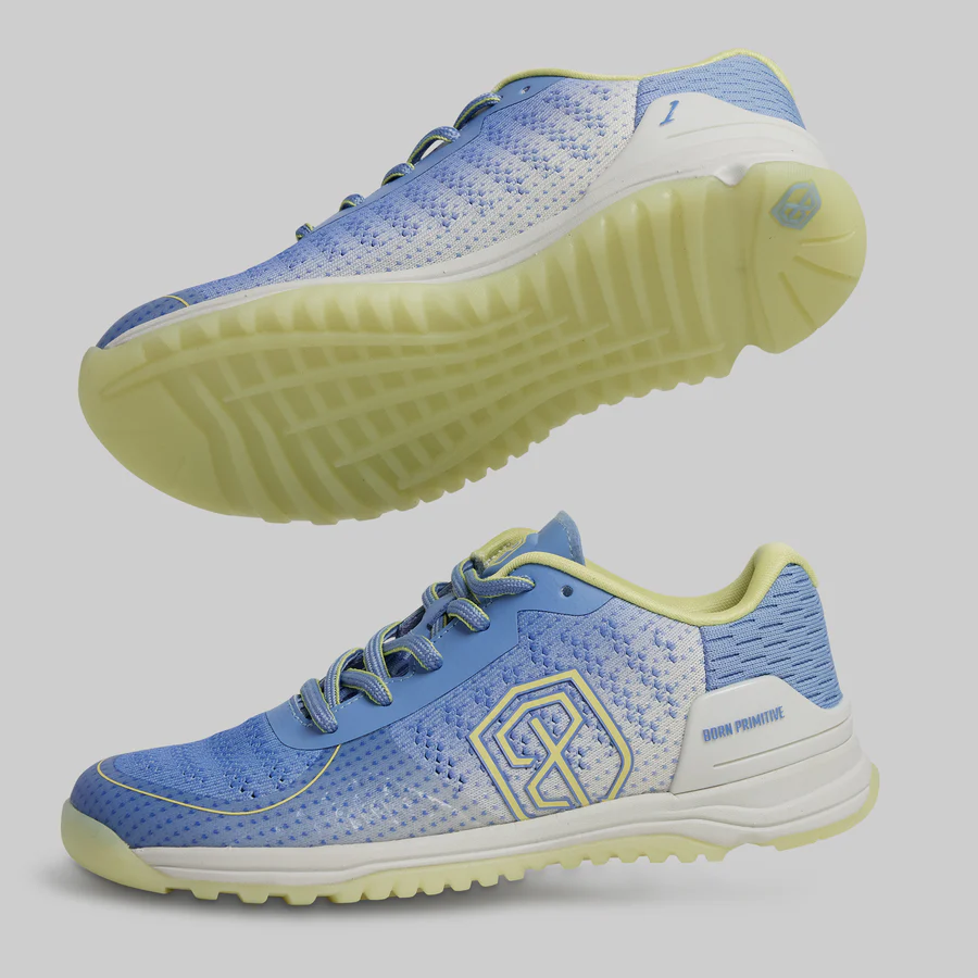 B. P Savage Blue Yellow Wide Fit Cross Training Shoes