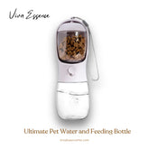 Aqua-Feast: 2-in-1 Pet Travel Bottle