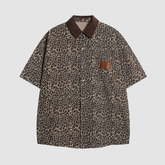 Vintage Leopard Cotton Shirts