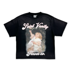 Saint Vanity Flower Co. Graphic Tee - Vintage Art Oversized Fit