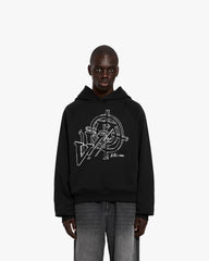 CONSTRUCTION LOGO HOODIE BLACK