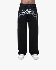 OUTLINED MIRAGE DENIM BLACK / WHITE