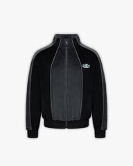 VELOURS TRACK JACKET BLACK