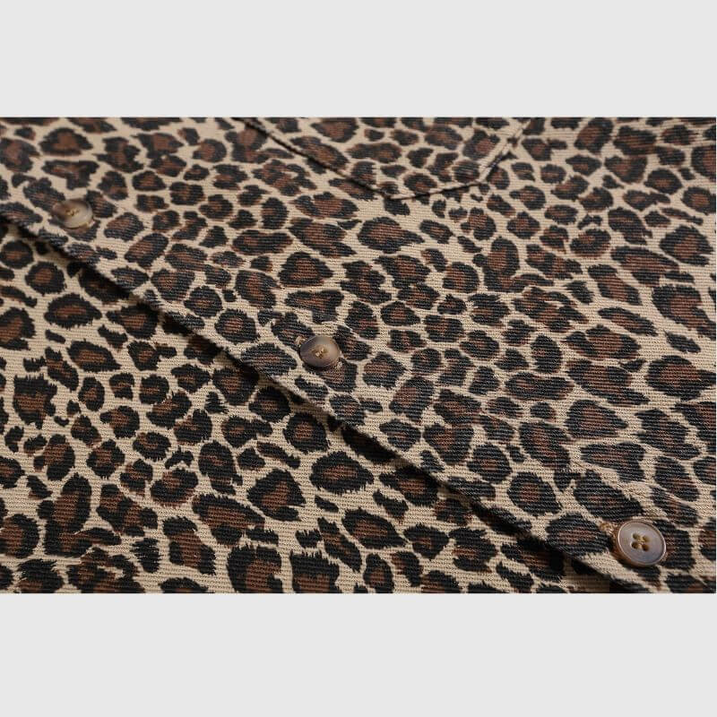 Vintage Leopard Cotton Shirts