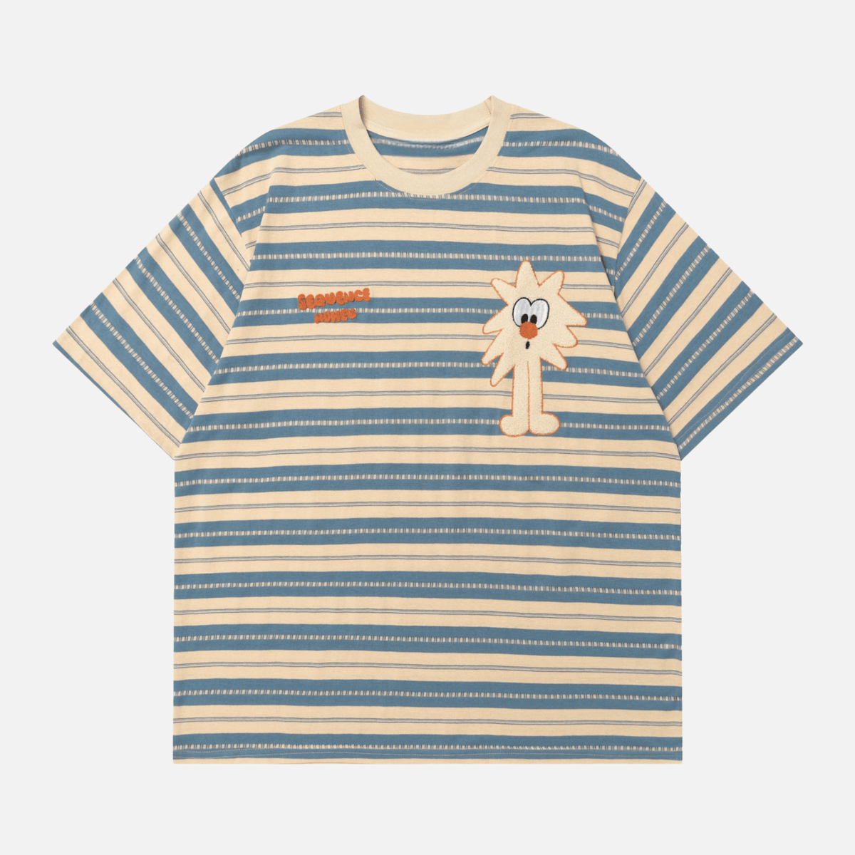 Unique Striped Graphic Tee
