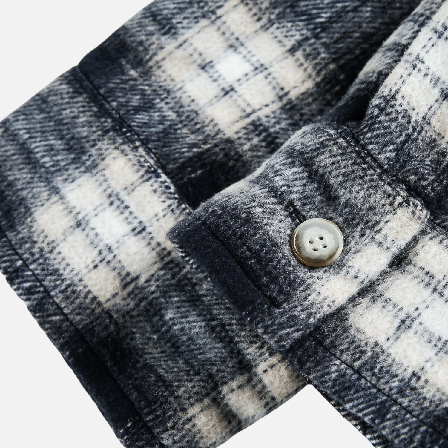 Colorblock Brushed Plaid Hoodie Shirt
