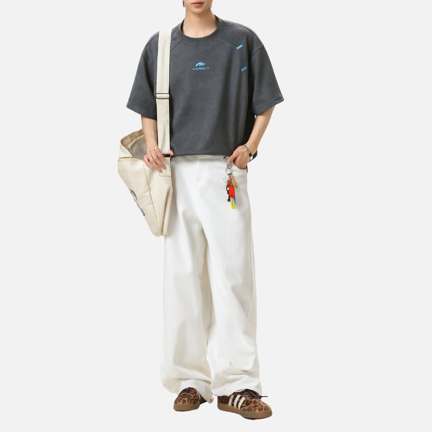 Structured Colorblock Embroidered Tee
