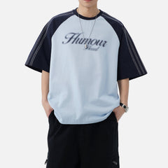 Contrast-Stitch Raglan Tee