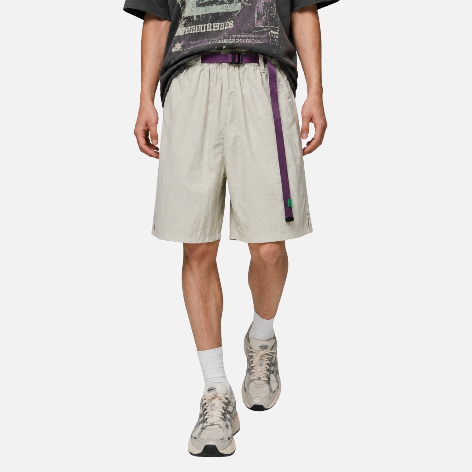 Colorblock Double-Waist Shorts