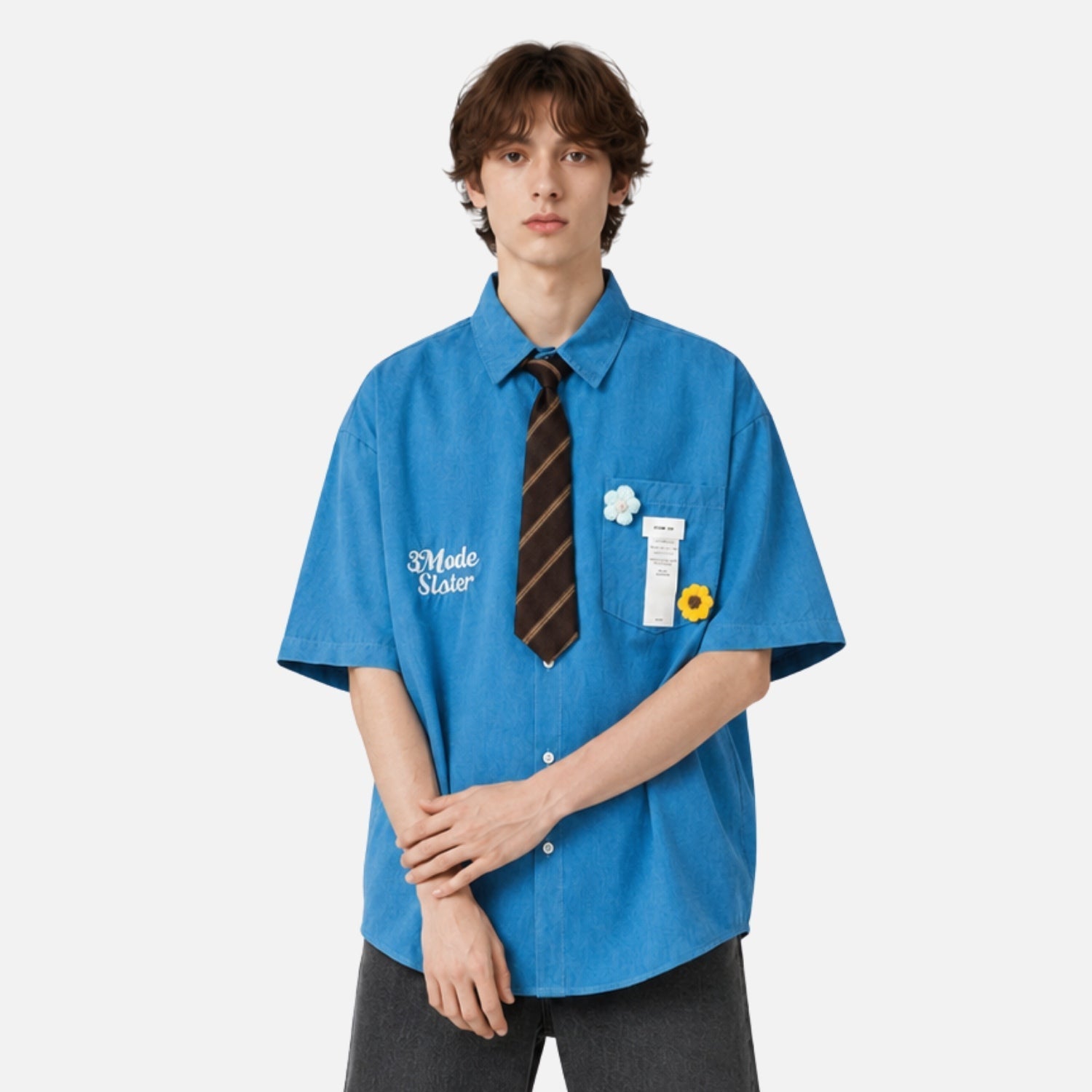 Japanese Retro Shirt with Tie