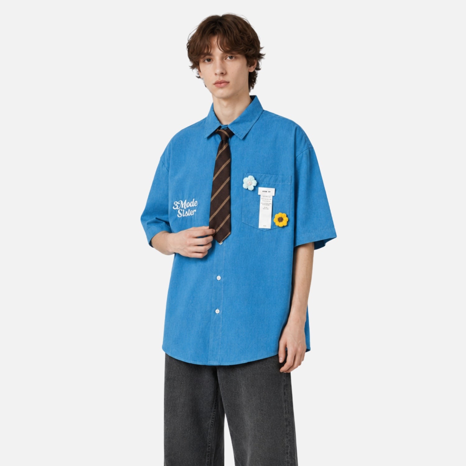 Japanese Retro Shirt with Tie