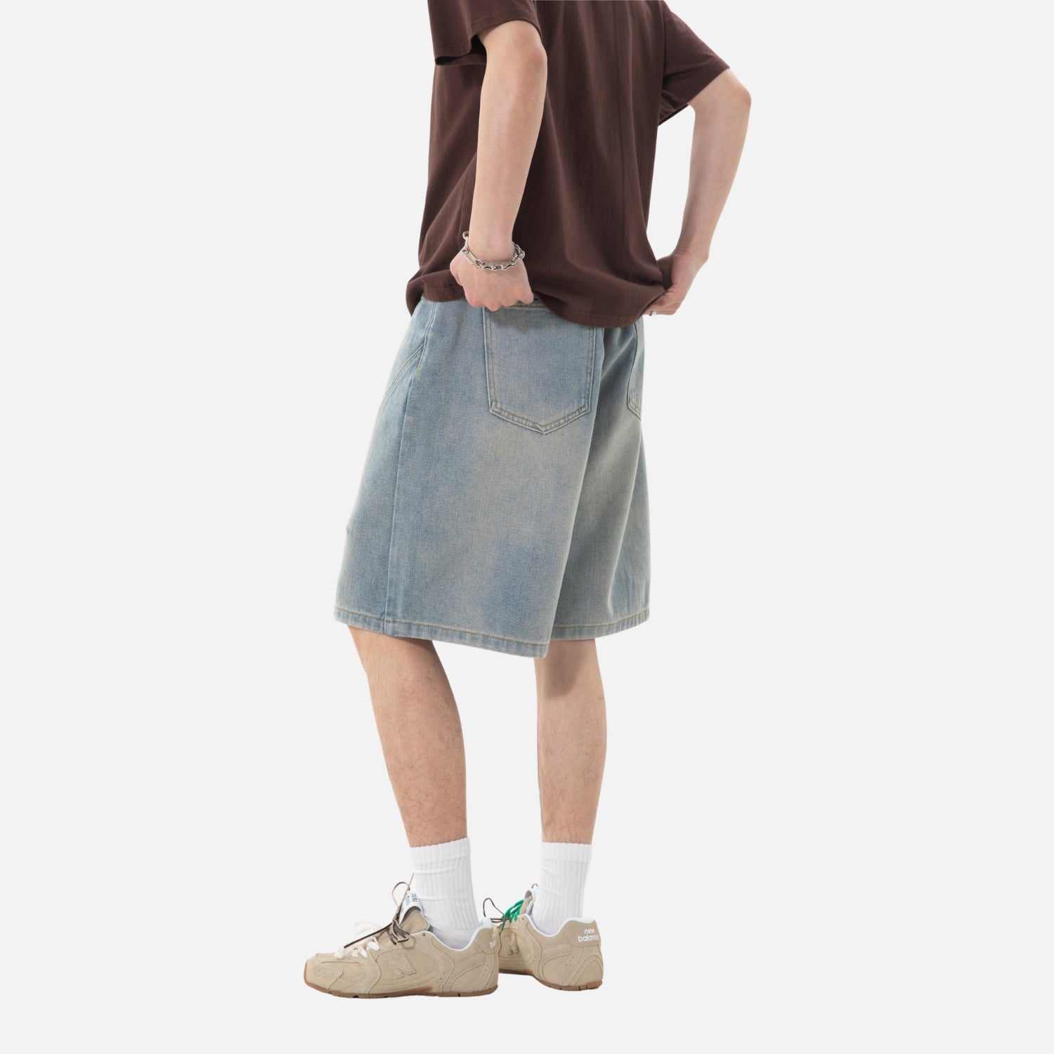 Vintage Washed Denim Shorts