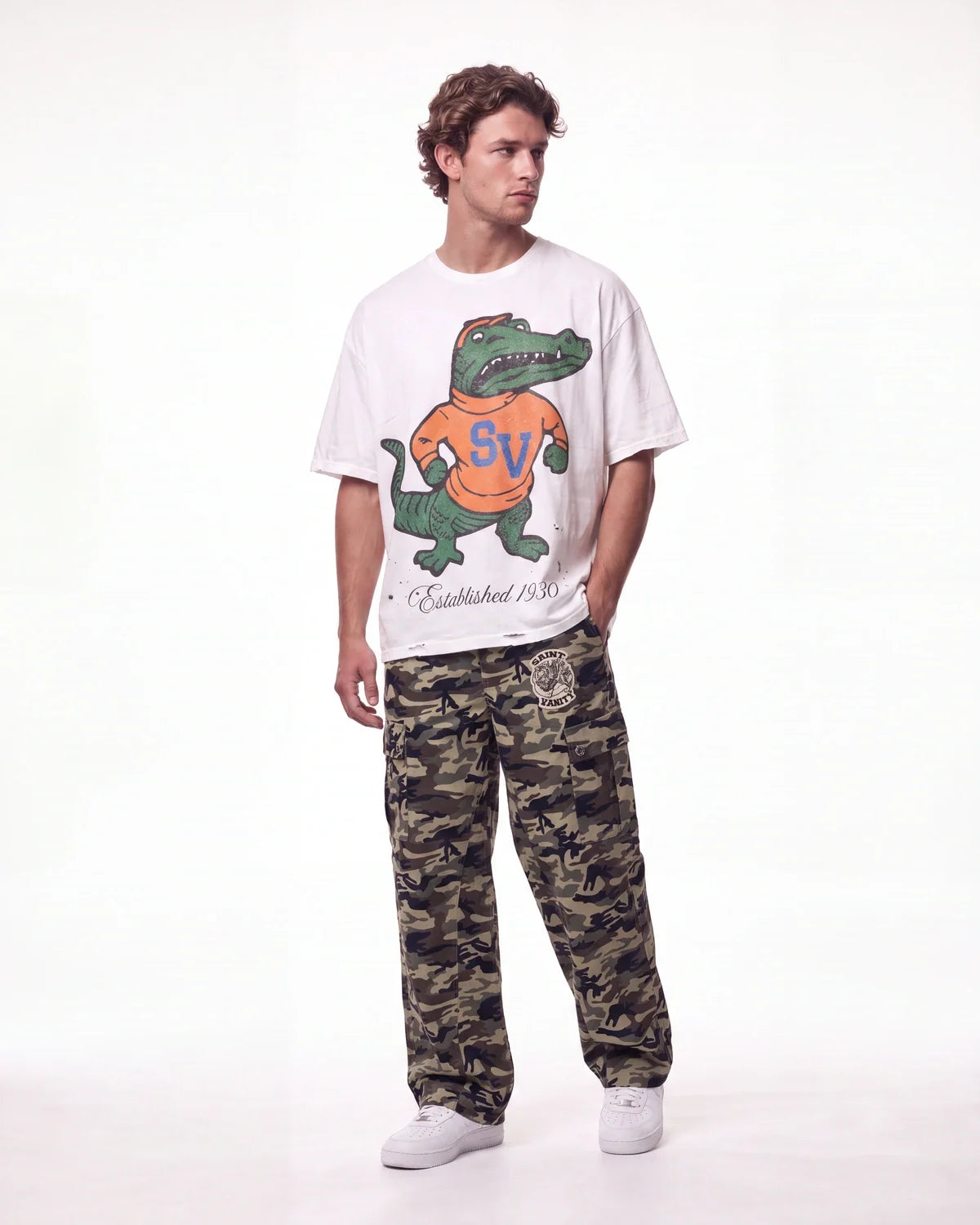 Saint Vanity Pants Green Camo