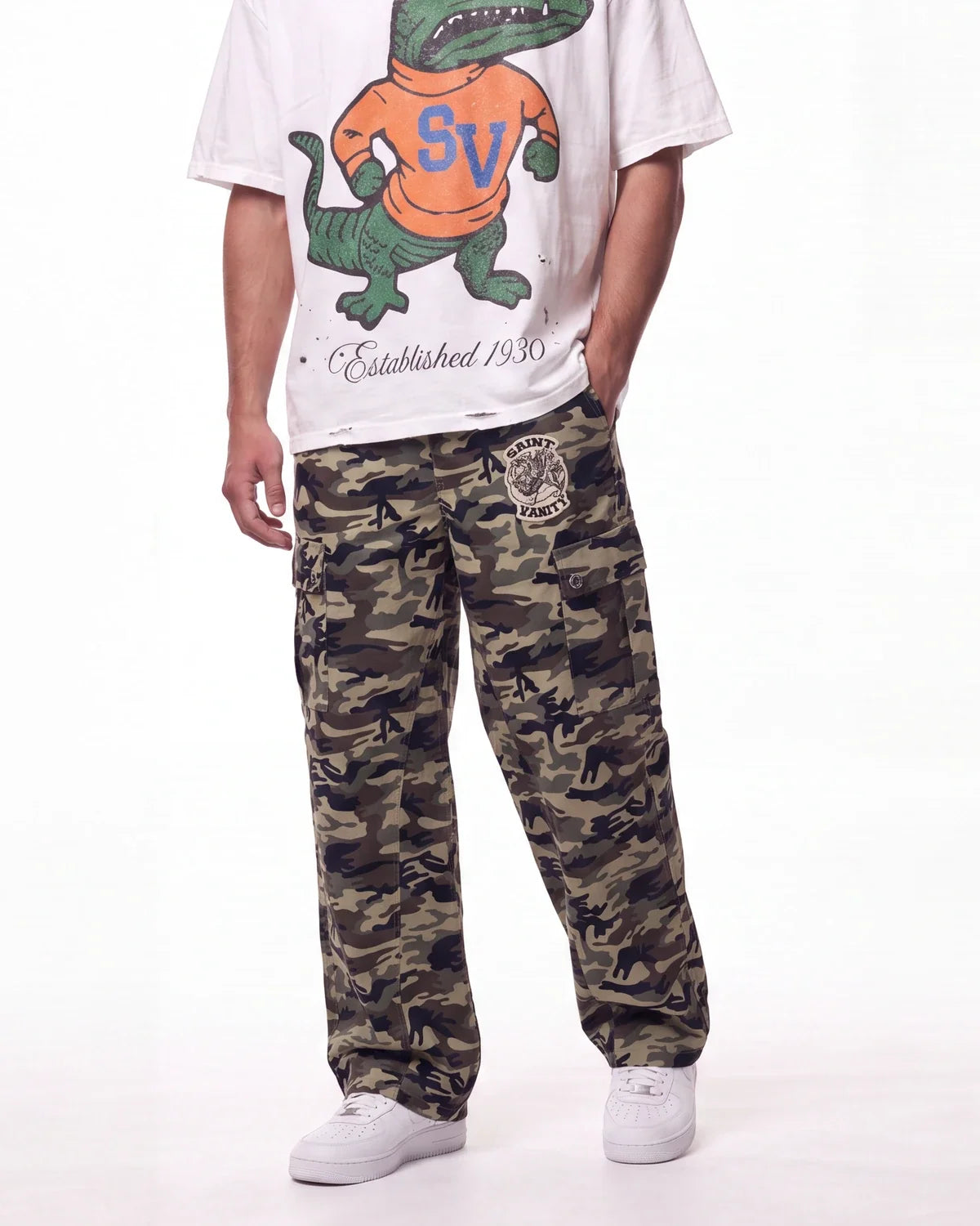 Saint Vanity Pants Green Camo