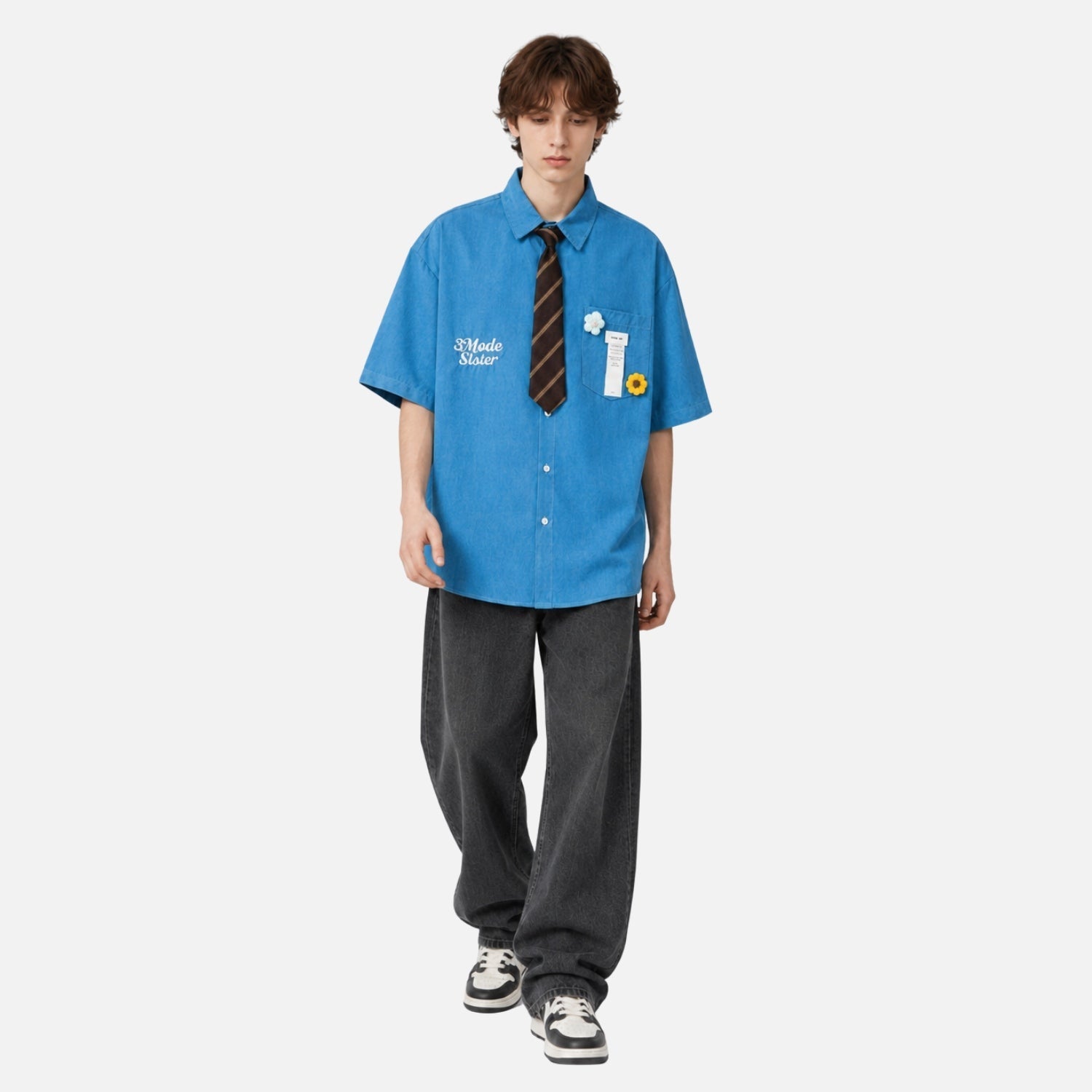 Japanese Retro Shirt with Tie