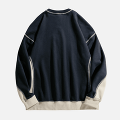 Retro Style Patchwork Sweatshirt