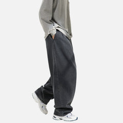 Washed Vintage Pleated Jeans